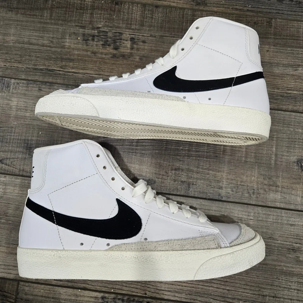 Nike Blazer Mid 77 Vintage White Black BQ6806-100 Mens 6.5 High Top Sneakers New